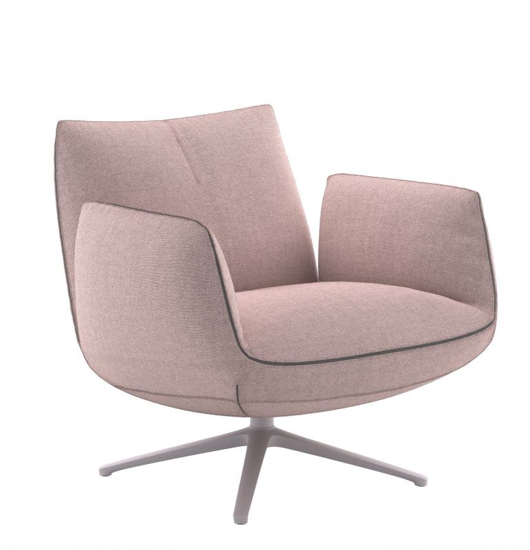 Jalis Club chair / Swivel chair with 4-leg frame Cor